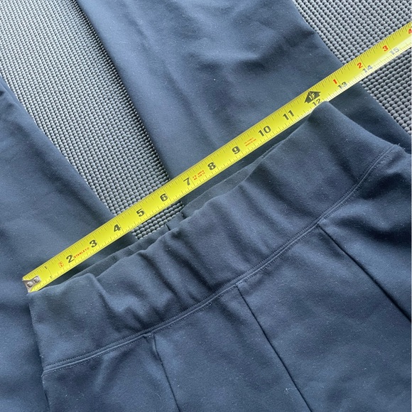 Abercrombie & Fitch Ponte Front Split Hem Flare Pants in Black - Picture 3 of 7